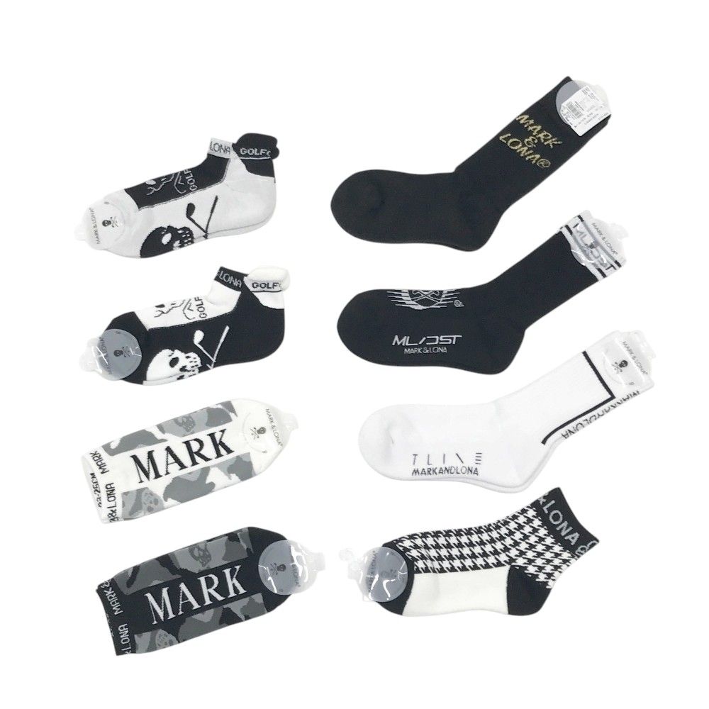 MARK-LONA マークアンドロナ ソックス 8点セット 23-25cm 240101548328 ゴルフウェア ストスト