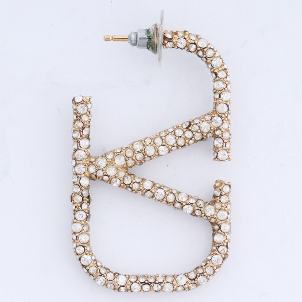 VALENTINO Vロゴ シグネチャー スワロフスキー クリスタル ピアス ゴールド ZW2J0G04YCW FORTGASGNV_COM_BR