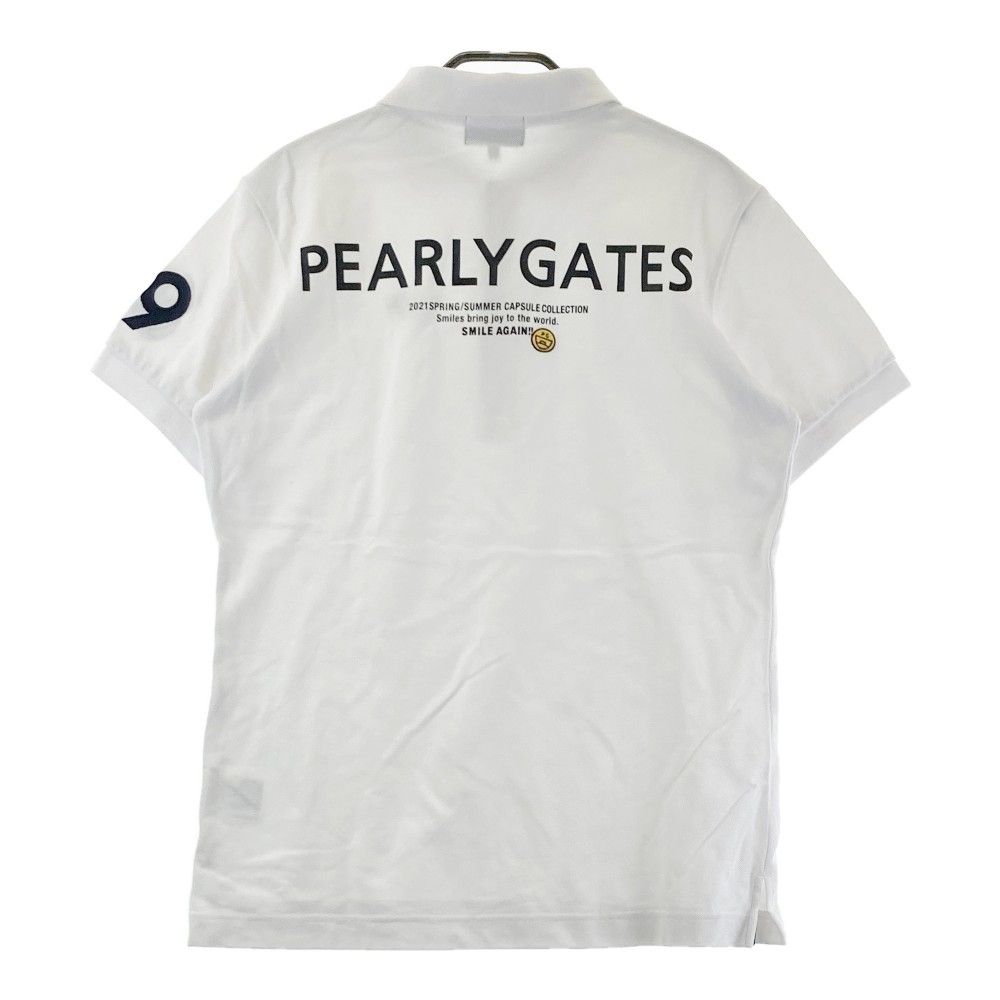 サイズ：4 PEARLY GATES パーリーゲイツ  半袖ポロシャツ  ホワイト系 [240101428091] ゴルフウェア メンズ ストスト PEARLY GATES パーリーゲイツ 半袖ポロシャツ ホワイト系 4