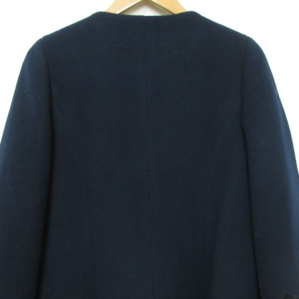 未使用 Rene ルネ ウール×アンゴラ ノーカラーコート 6043440 サイズ36