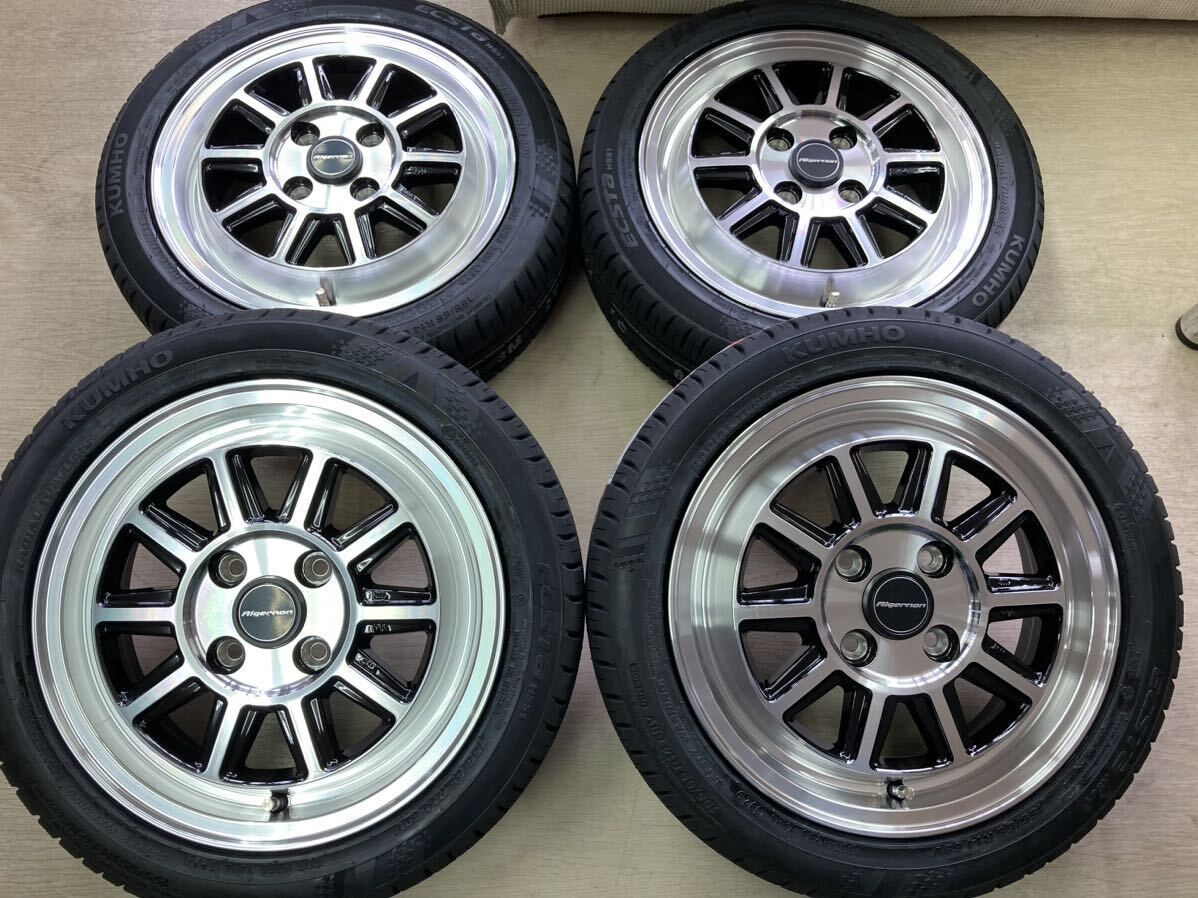 アルジェノン フェニーチェ RX4◆4.5J 14インチ IS45 PCD100-4H◆155/55R14 クムホ HS51◆新品セット！MCワゴンR オッティ ライフ プレオ エブリィ バモス