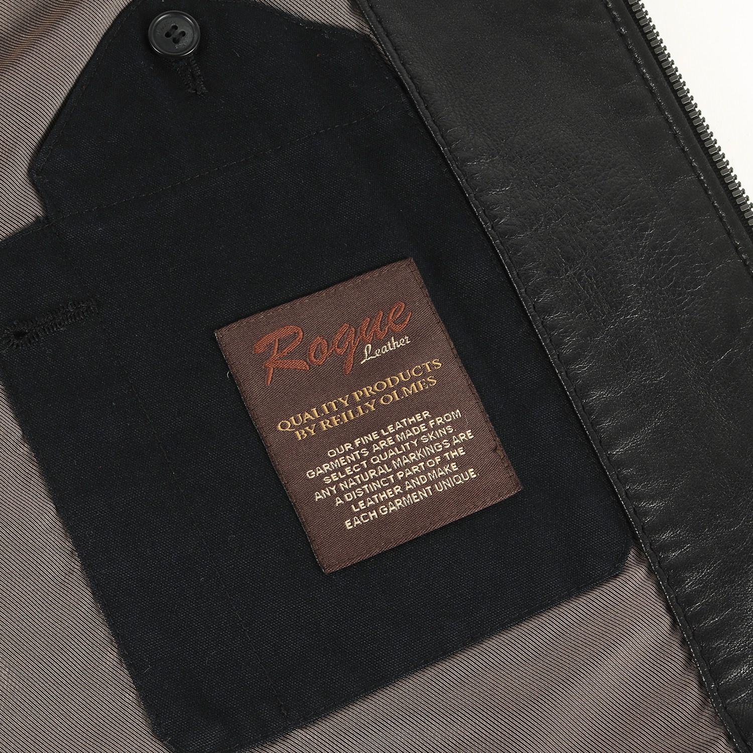 シープスキンレザー フルジップ