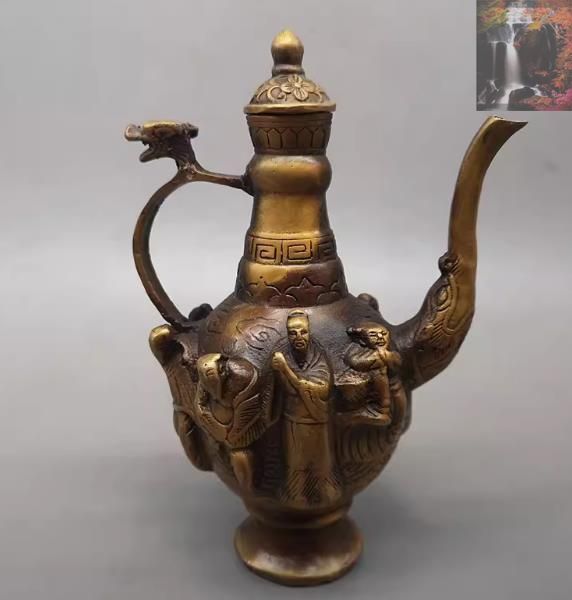 銅製 八仙提手茶壺 茶道具 香道具 装飾品 工芸品 美術品 置物 銅製 八仙提手茶壺 茶道具 香道具 装飾品 工芸品 美術品 置物 工芸