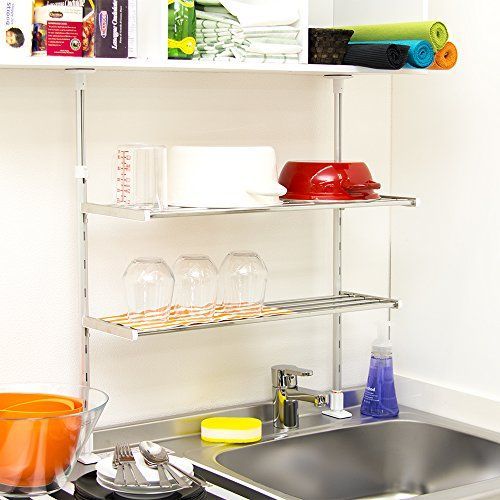 TAKUBO タクボ 水切棚シリーズ つっぱり棚 2段 幅60cm TP2-60