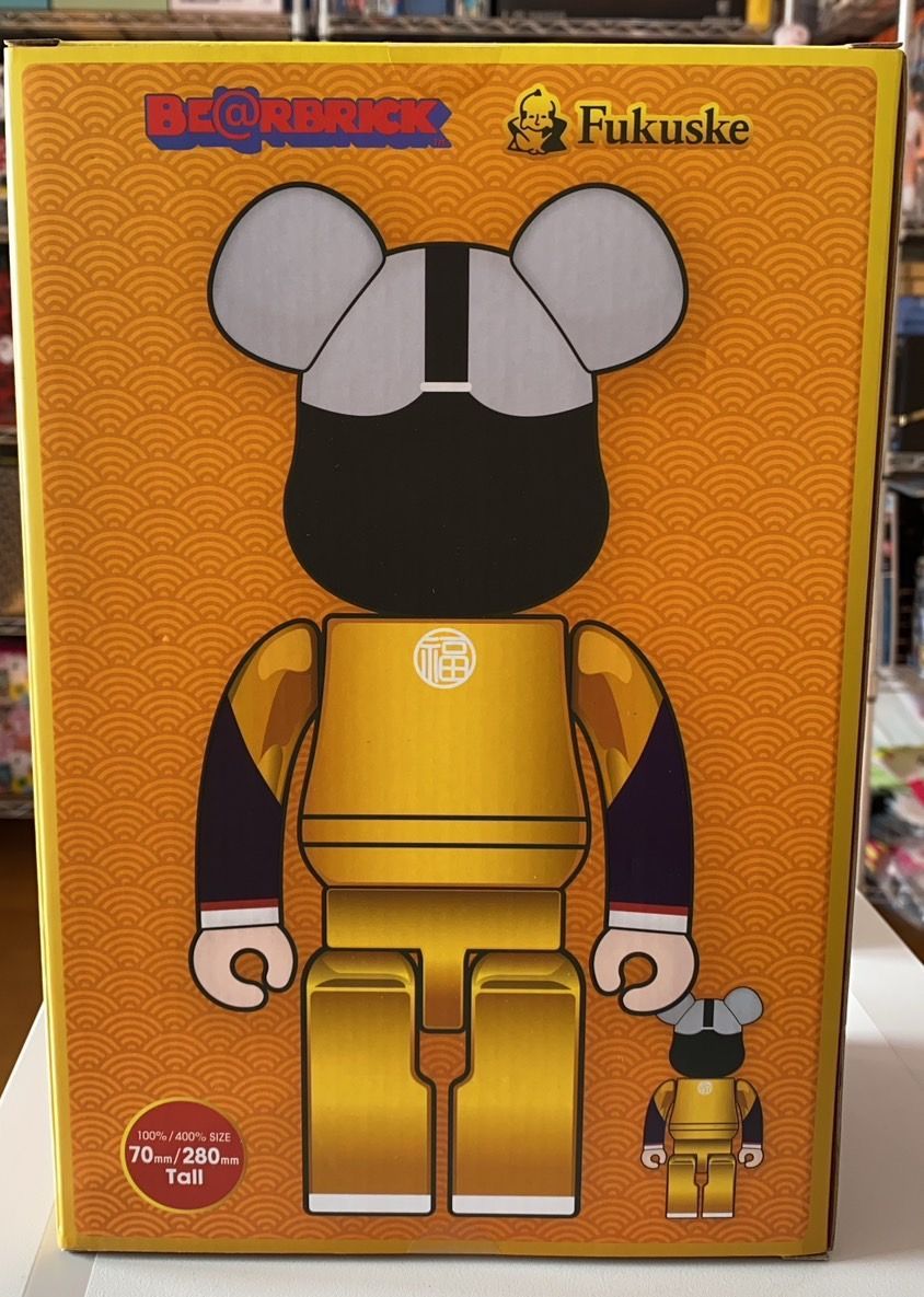 新品未開封！福助 BE@RBRICK 金メッキ 100％ &amp; 400％ 楽天市場】福助 BE@RBRICK 金メッキver 100％ ＆ 400％ 2体