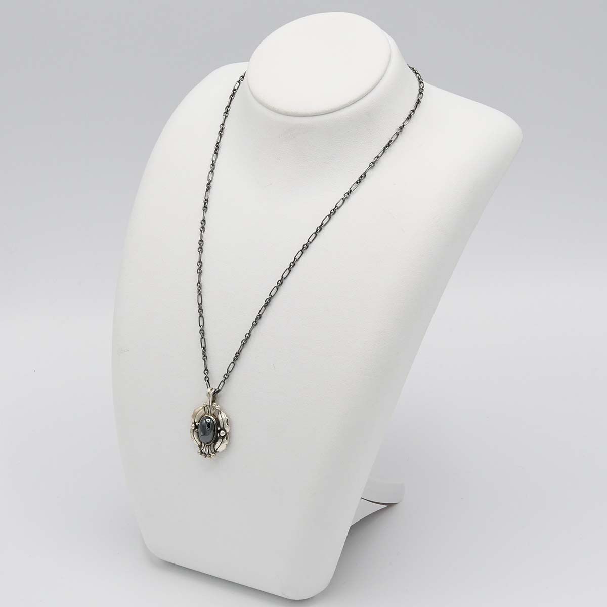925S ジョージジェンセン 2000 ヘマタイト ペンダント ネックレス GEORG JENSEN ジョージジェンセン イヤーペンダント 2000