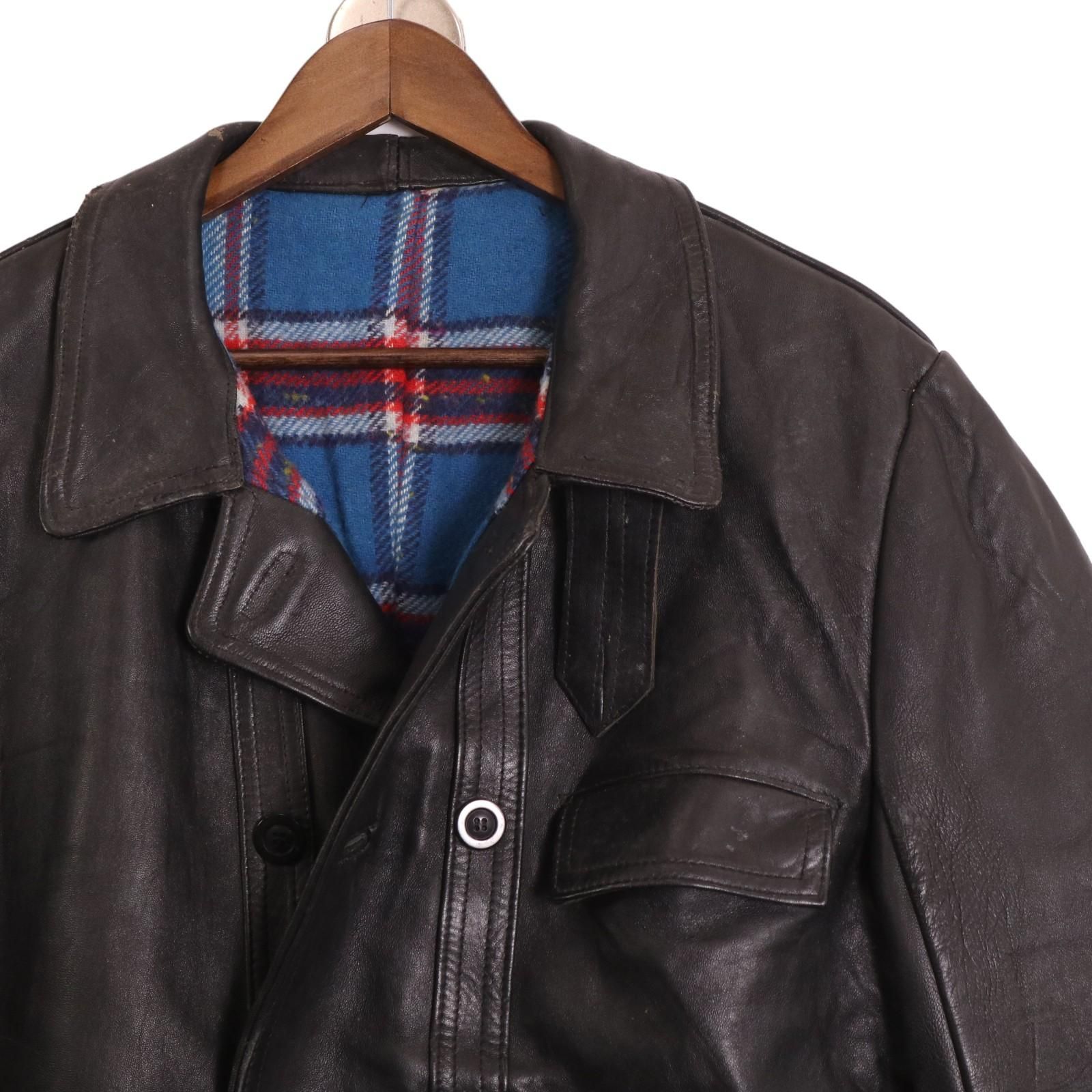 70年代 フランス製 GVF コルビジェジャケット レザー ヴィンテージ  