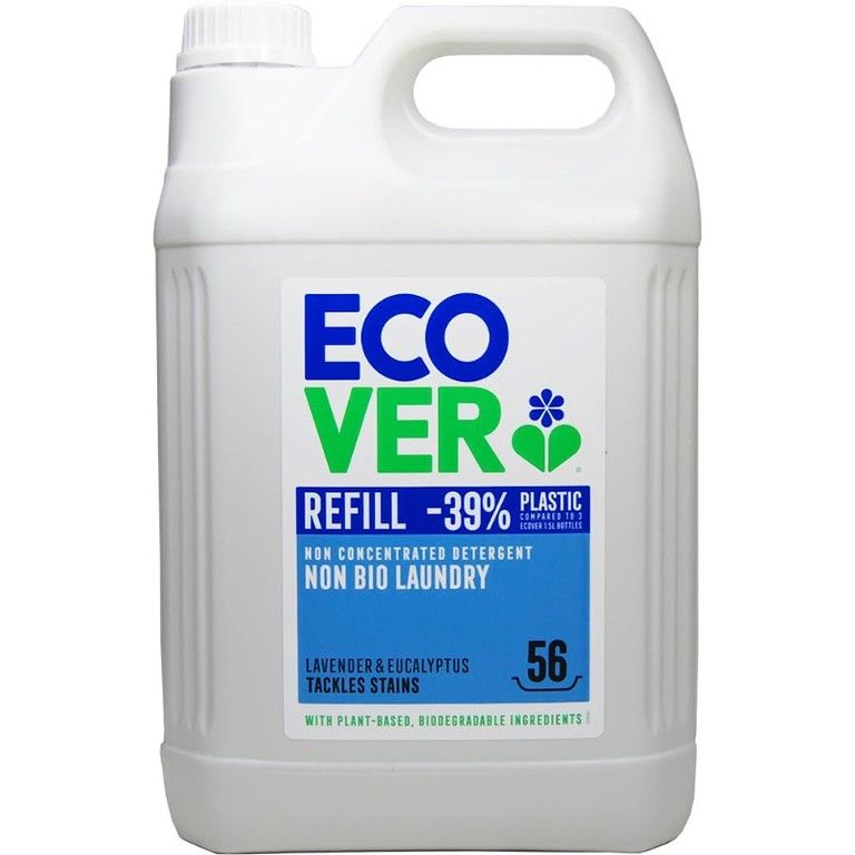 大容量5000ml エコベール 洗濯洗剤 ラベンダー-ユーカリの香り 詰め替え用 植物由来 肌に優しい 赤ちゃん用にも 自然派 洗濯用品