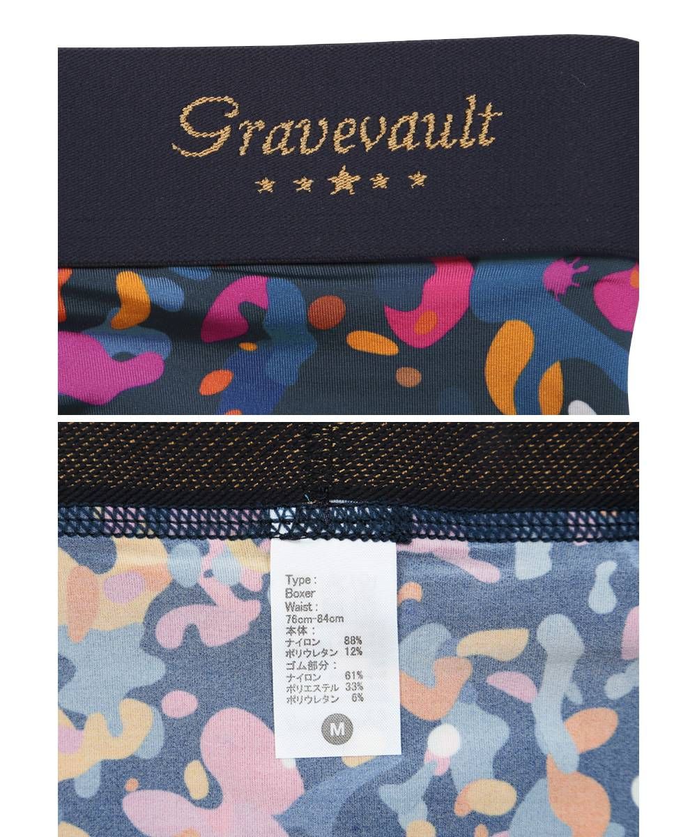新品 未使用 グレイブボールト Gravevault 下着 ショート ボクサーパンツ メンズ dry leaves camouflage RAIJIN KIXX sign of LOVE 【509957】 イエローフラワー