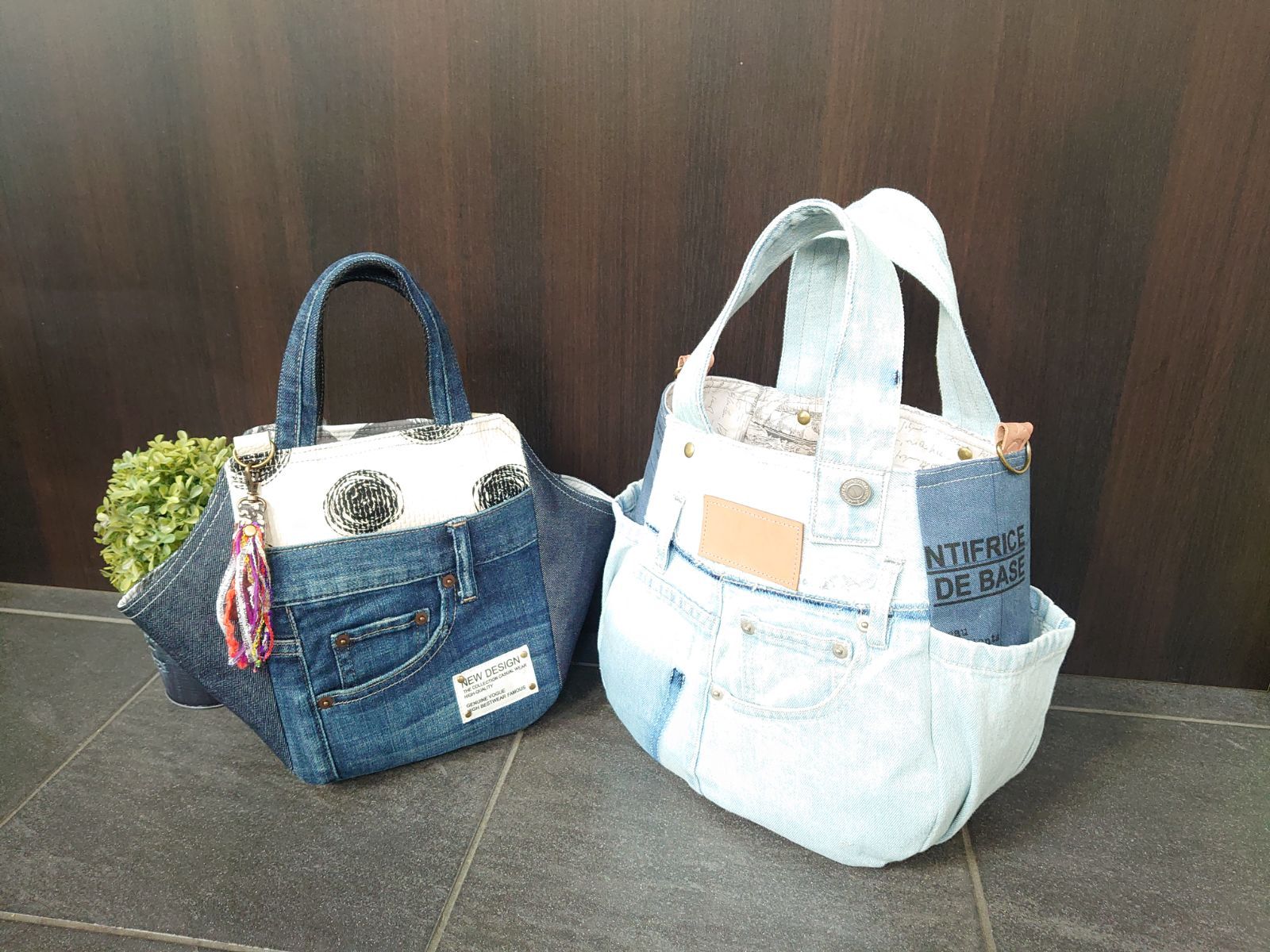 No.180【DENIM✖️ころりんBAG❤️】サイドポケットデニムリメイク