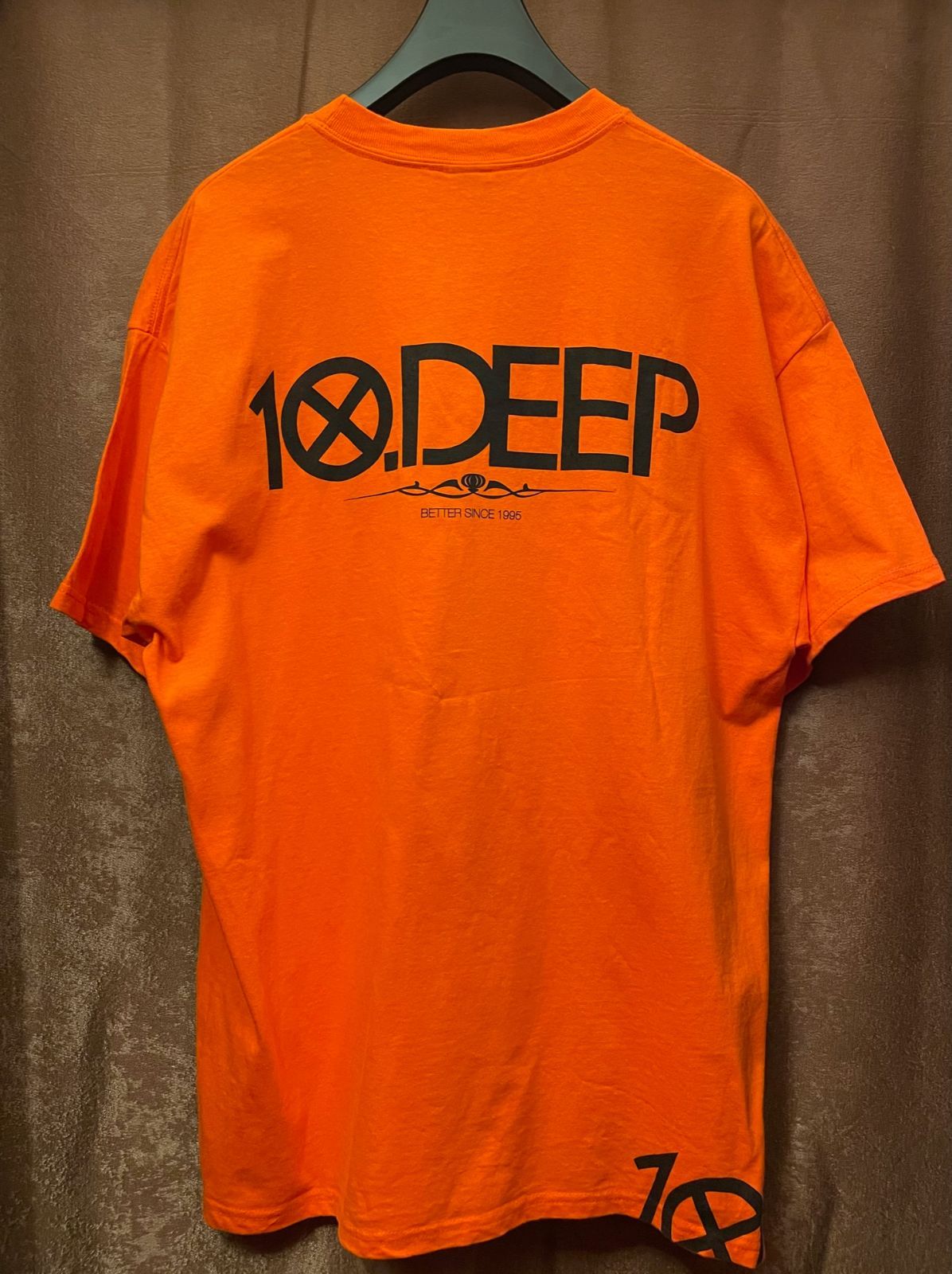 MADE IN USA製 10DEEP プリントTシャツ オレンジ XLサイズ