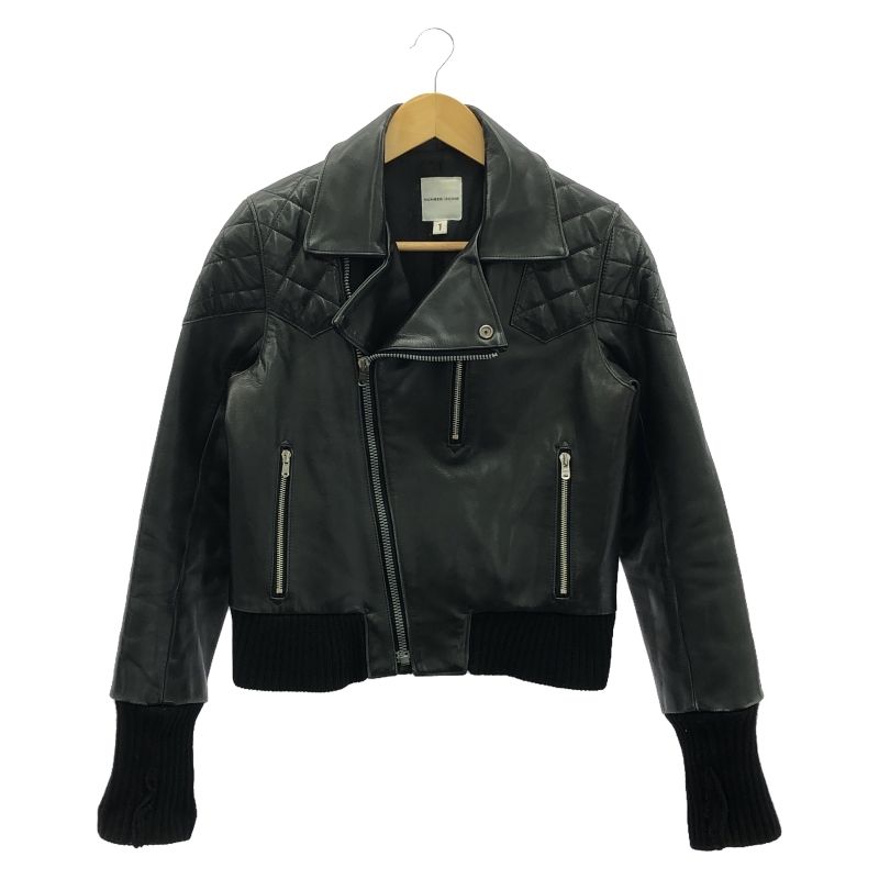 アルファベットクラブ ライダースジャケット ダブル 黒 本革 反核 ビンテージ 中古】NUMBER(N)INE ダブルライダース サイズ1 黒 0334784717