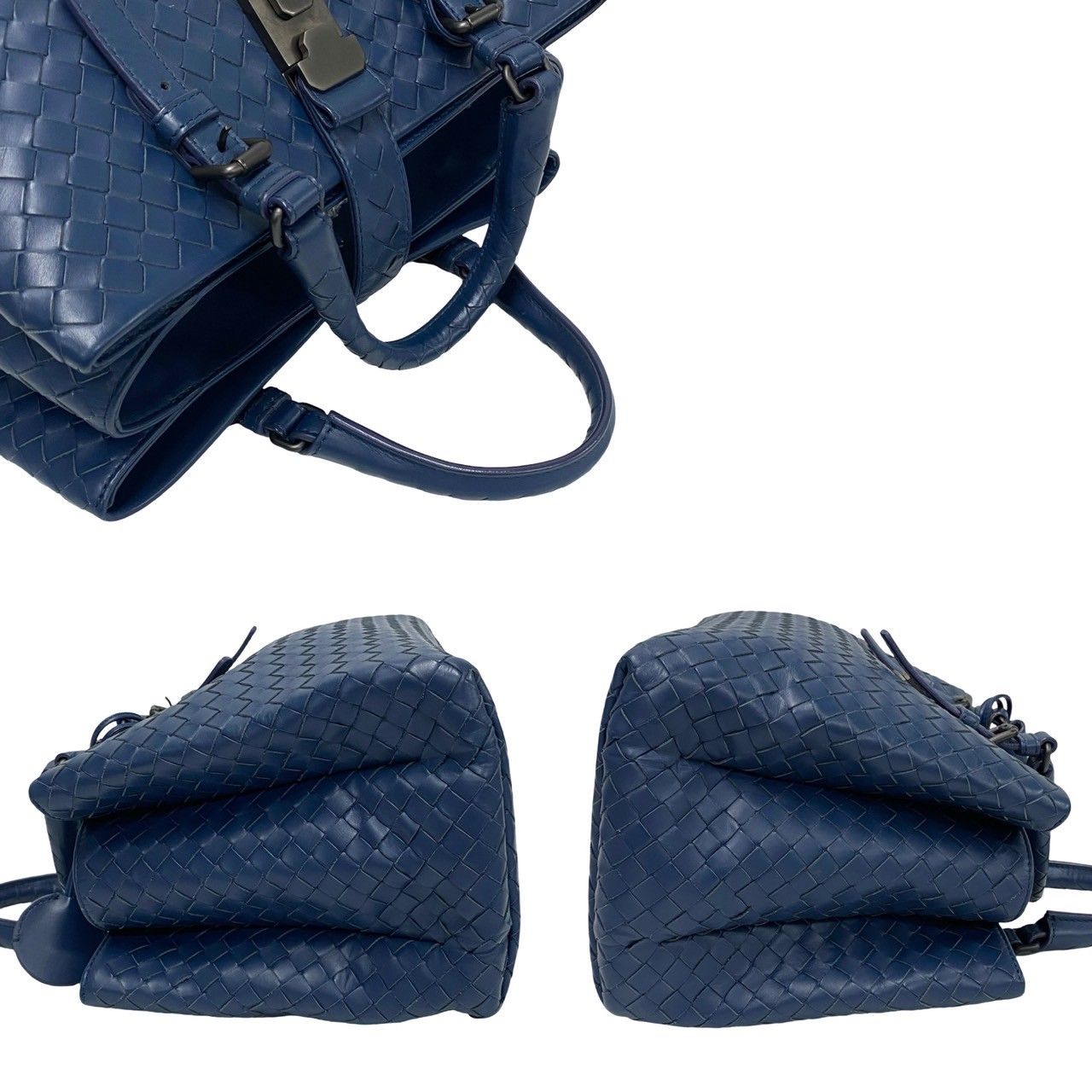 極美品　ボッテガヴェネタ イントレチャート レザー ショルダーバッグ 希少 極 美品 希少品 BOTTEGA VENETA ボッテガヴェネタ イントレ