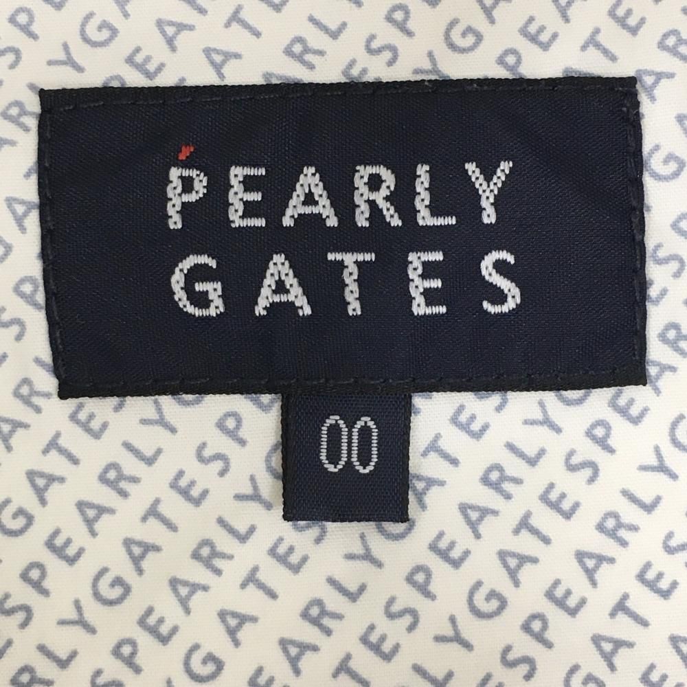 PEARLY GATES - 【美品】パーリーゲイツ ショートパンツ 白 地模様 ロゴネイビー ストレッチ レディース 00(XS) ゴルフウェア PEARLY GATES 美品】パーリーゲイツ ショートパンツ 白 地模様 ロゴネイビー