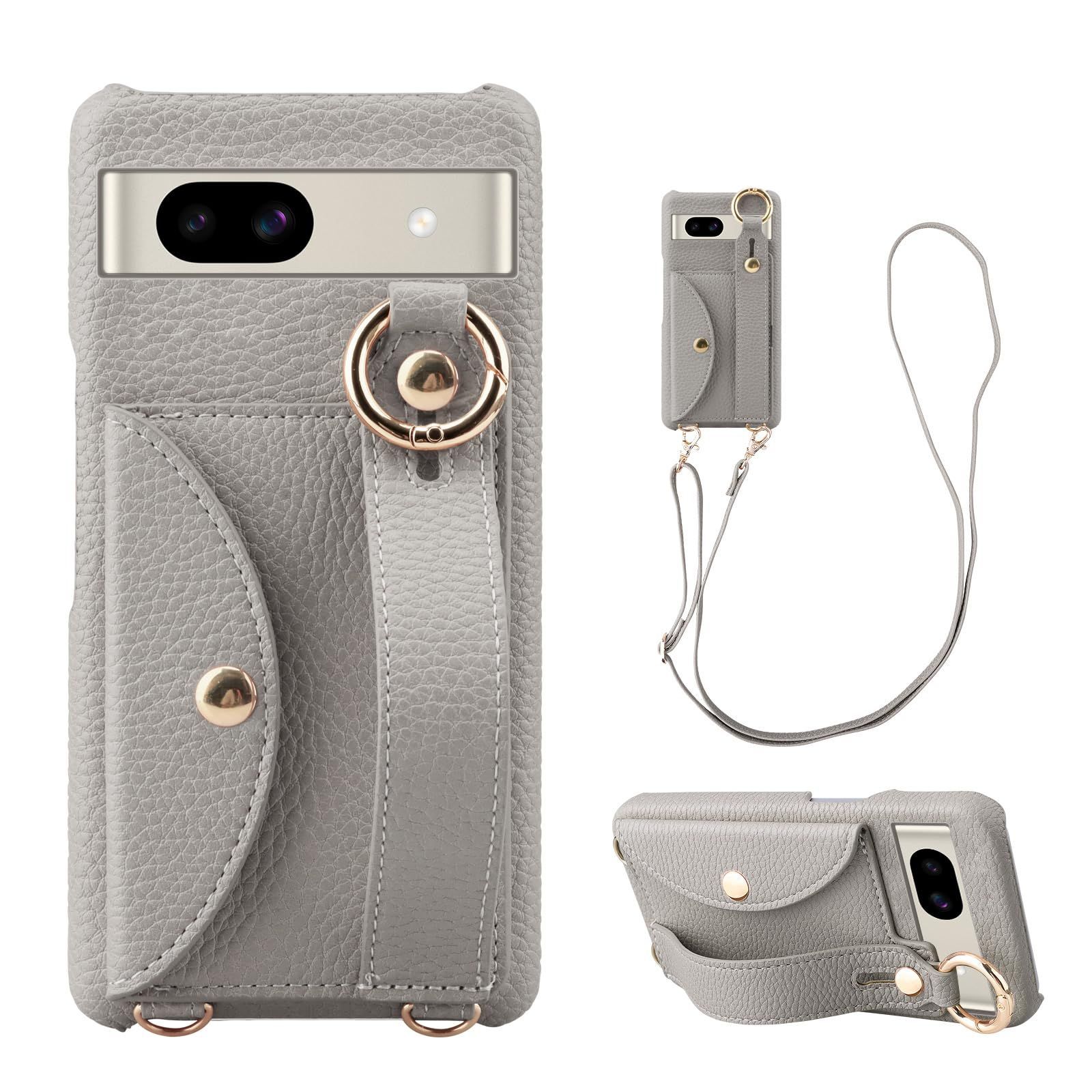 保護フィルムプレゼント ピクセル 財布ケース 8a 8a PU皮革カバー Pixel8A 可愛い リング付き ケース 背面 ケース カード収納 ショルダー ぐーぐるぴくせる8a 女性 斜めがけ 携帯 肩掛け カバー 手帳型カバー 片手操作 スタンド ピクセル7