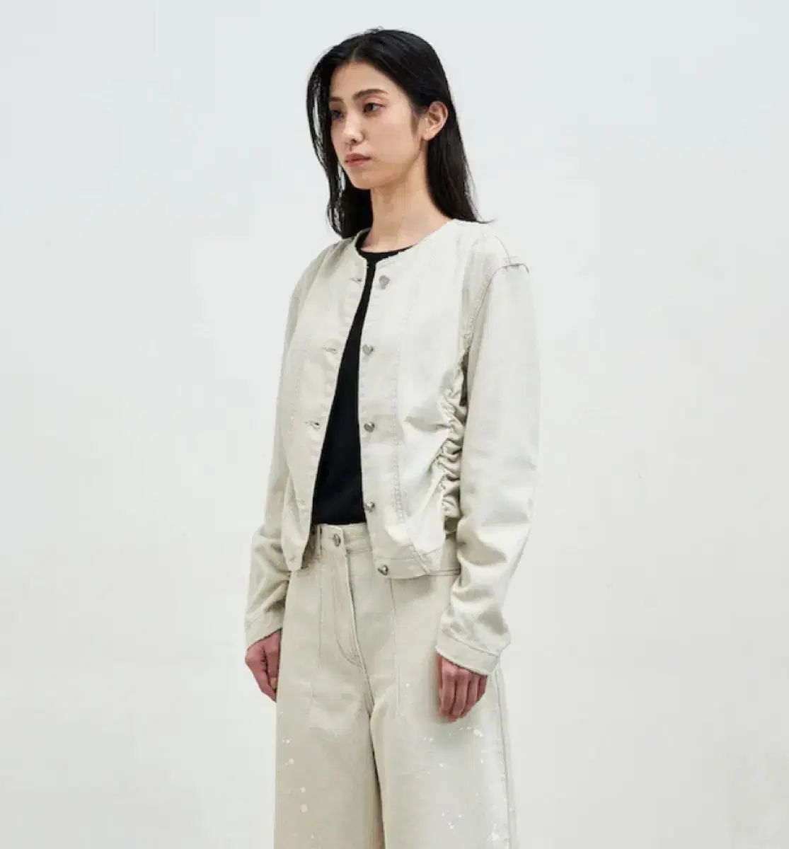 앙개 Artist デニム ジャケット アイボリー