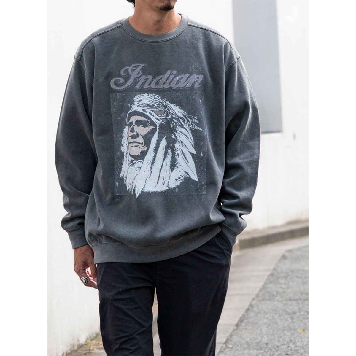 新品】 Indian インディアン Vintage sweat CHIEF メンズ