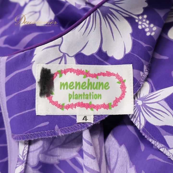 Menehune plantation 紫　ドレス　フラダンス Menehune plantation 紫 ドレス フラダンス フラダンス menehune