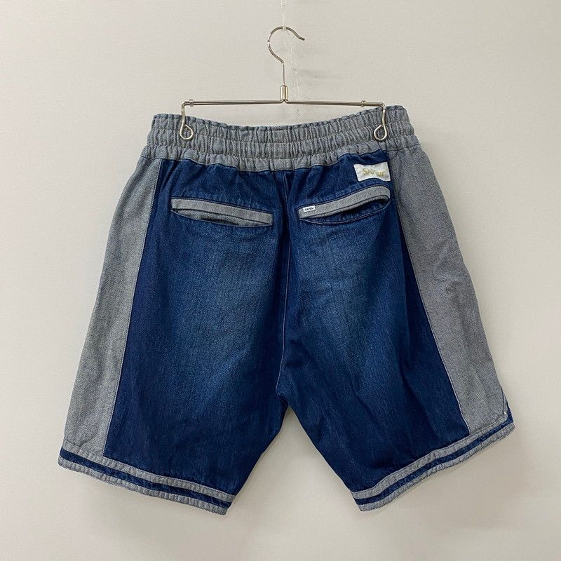 気まぐれ出品 SAPEur サプール ヴィンテージ デニム ショートパンツ XL 中古品】 SAPEur サプール DENIM VINTAGE BASKET SHORTS デニム