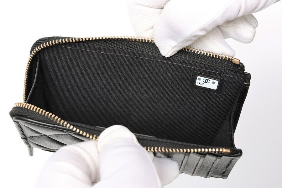 シャネル / CHANEL マトラッセ L字ファスナー コイン カード