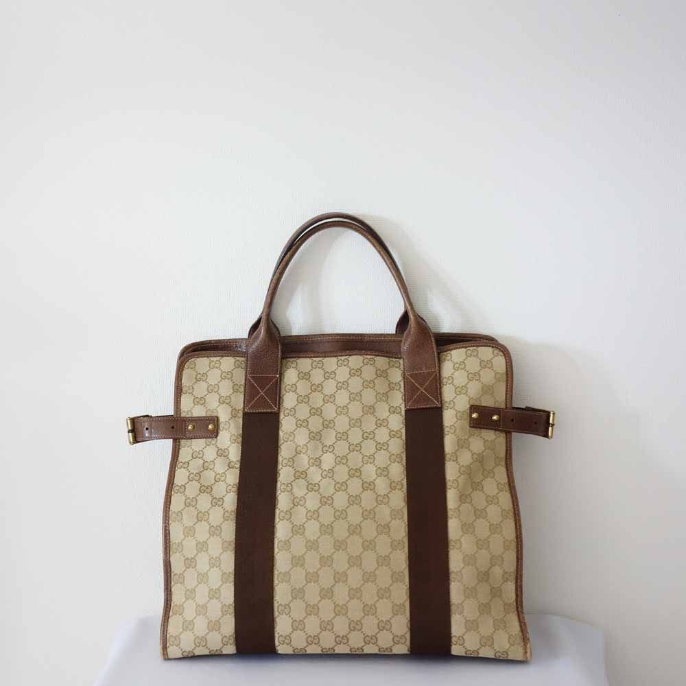 中古) GUCCI グッチ GGキャンバス トートバッグ ブランド ブラウン