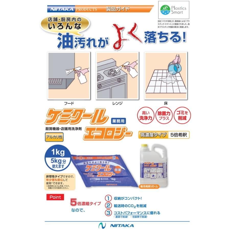驚きの価格が実現! ニイタカ 油汚れ用洗浄剤 ケミクールエコロジー 濃縮タイプ 1kg×6袋入