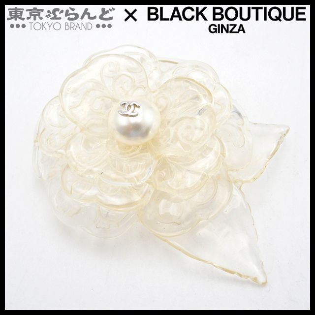 CHANEL 03P クリアカメリアブローチ　コサージュ　シャネル CHANEL 03P クリアカメリアブローチコサージュシャネル