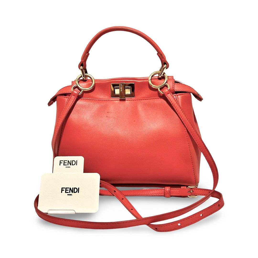 FENDI フェンディ ピーカブー ミニ レザー 2WAY ショルダー 
