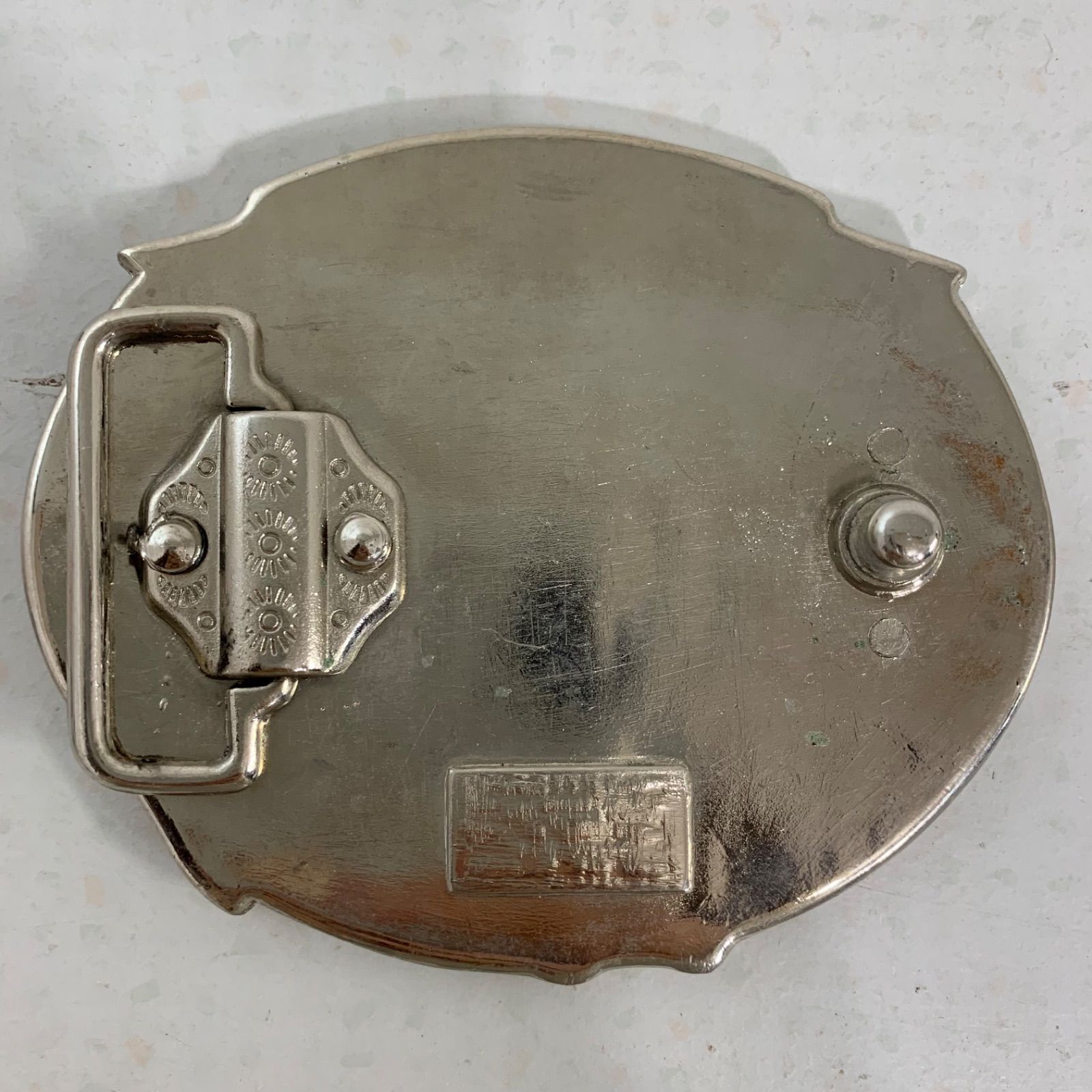 ETRO エトロ狼の頭バックル ベルト ネイビー 84〜94cm メンズ