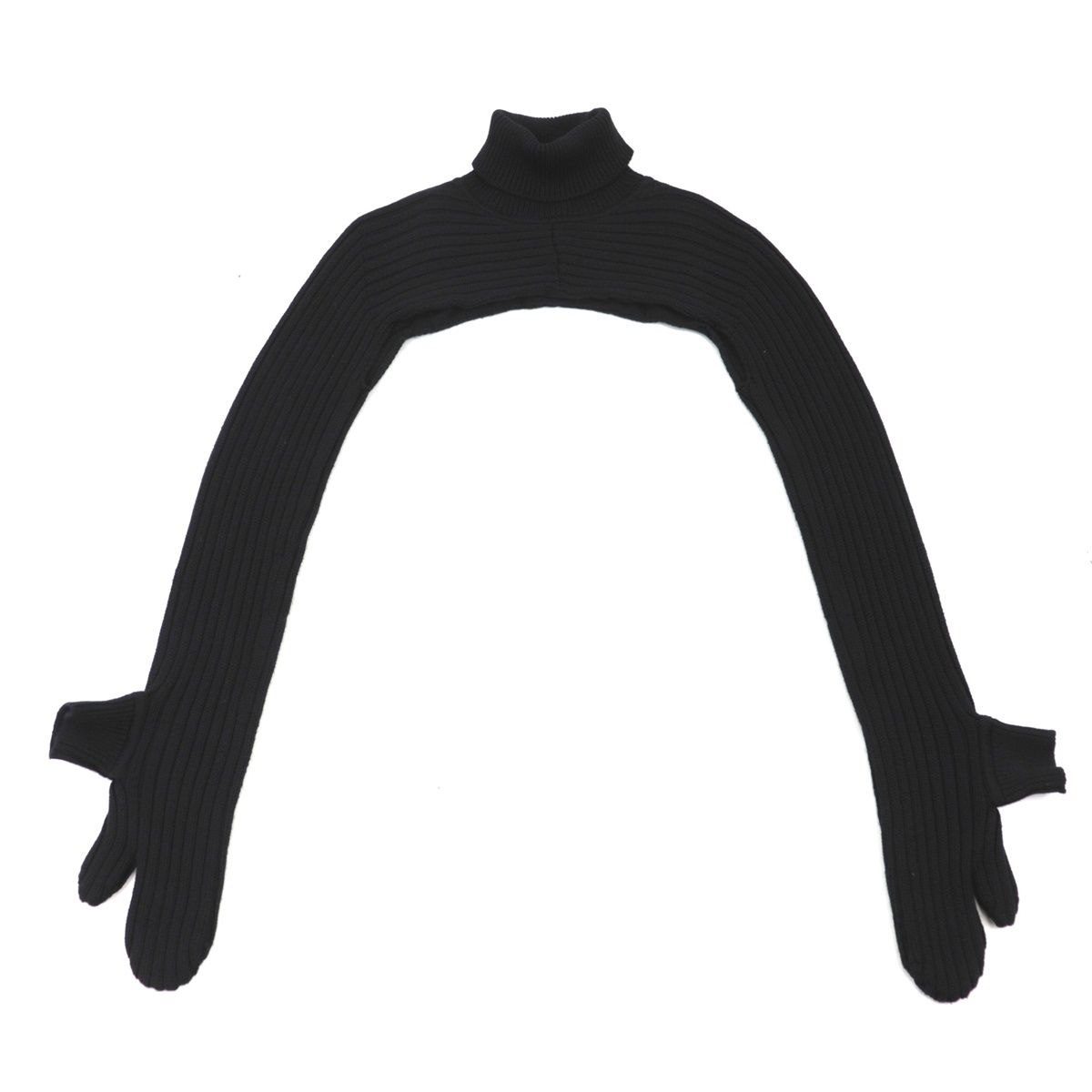 美品 フェンディ リブニット ハイネック セーター メンズ 黒 48