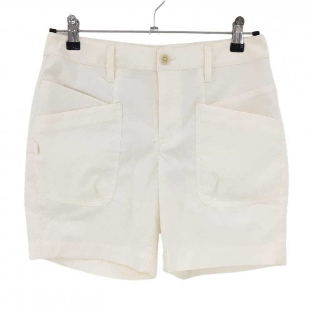 【超美品】ジャックバニー ショートパンツ アイボリー ビッグポケット ストレッチ レディース 1(M) ゴルフウェア Jack Bunny
