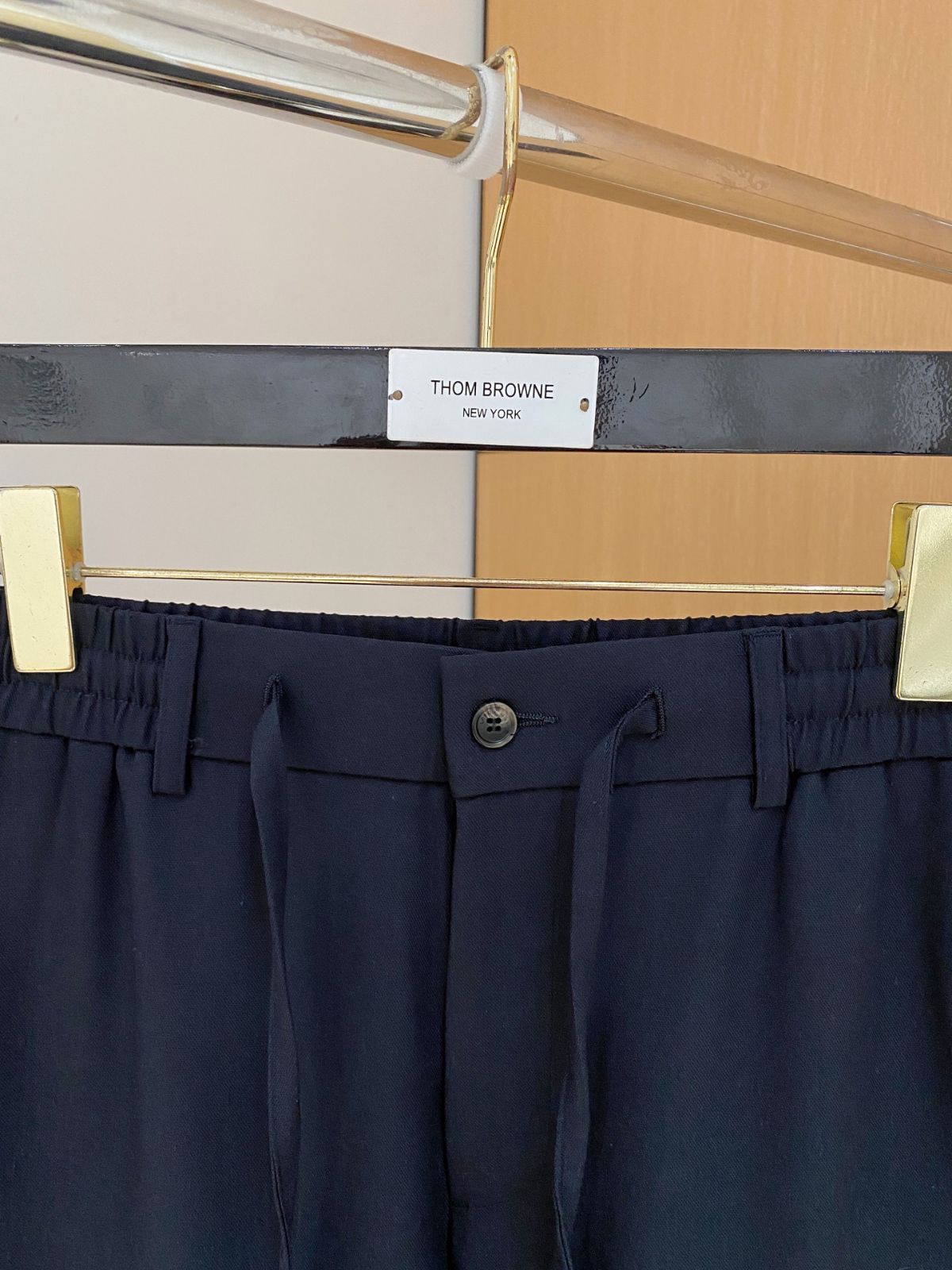 ネイビーM～３XL ロロピアーナLoro Piana メンズ リネンブレンド カジュアルパンツ ドローストリング付き ストレートフィット