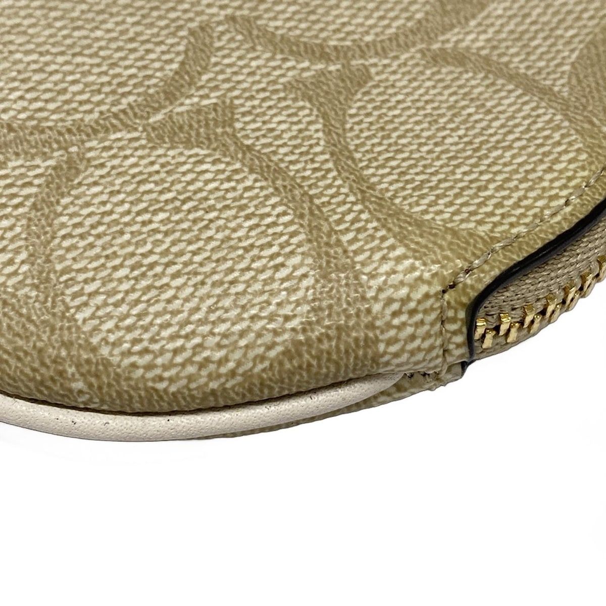 ベージュ×ライトブラウン キーリング付き