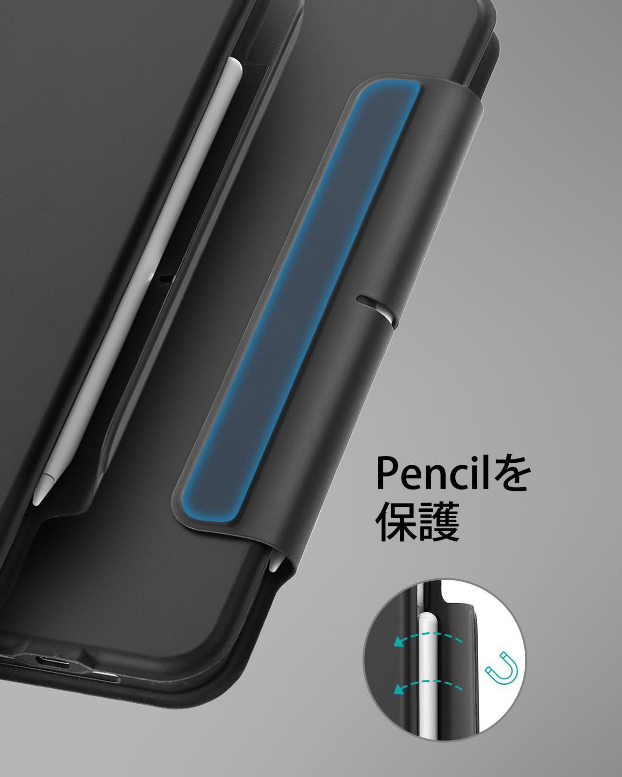 ESR Ascend iPad Pro 11インチ M4 2025 トラックパッド付きキーボードケース バックライトキー付きマグネット着脱式キーボード 角度調節 横置きスタンド ブラック CHRISTIANNAURATH_COM_BR