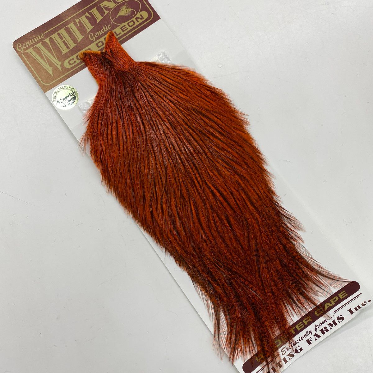 §§WHITING マーベリック コックデレオン  バジャーダイドオレンジ ドライフライ ケープ WHITING マーベリック コックデレオン バジャーダイドオレンジ