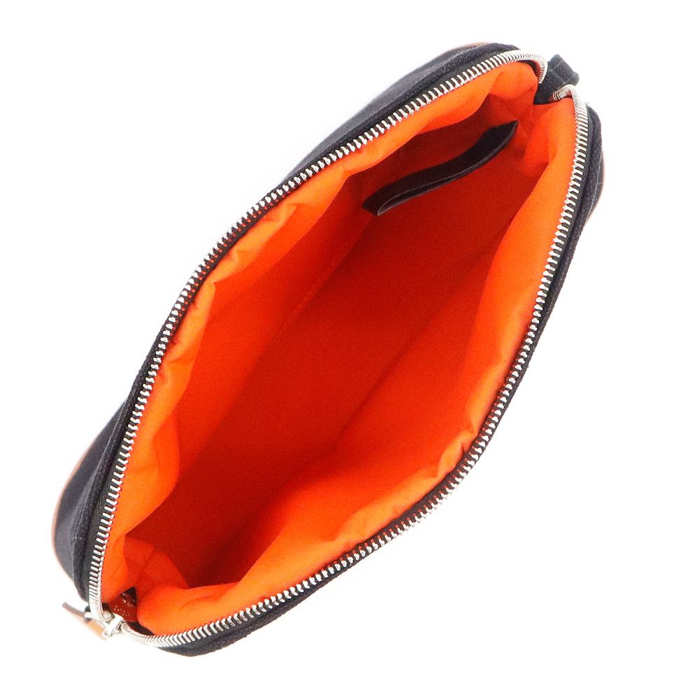 エルメス ボリード 16 ミニミニ 化粧 コスメ ポーチ コットン100％ キャンバス Noir ノワール シルバー金具 HERMES