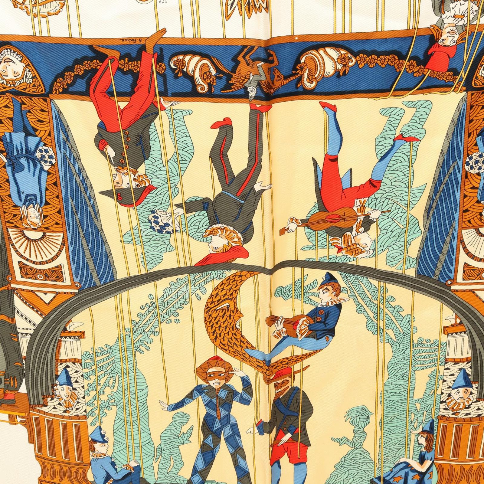 エルメス HERMES スカーフ カレ90 LE TEMPS des MARIONNETTES