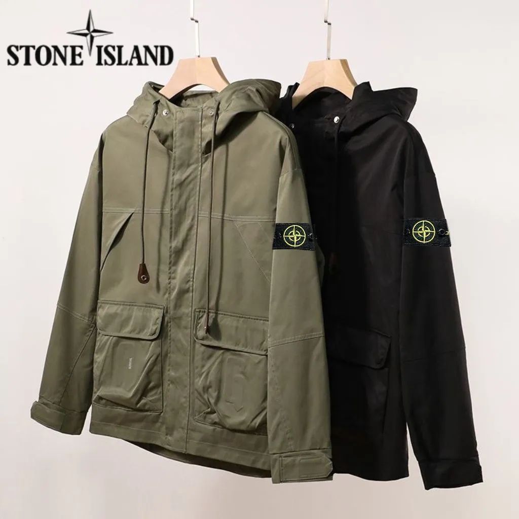 Stone lsland フード付きラッシュジャケット ジップジャケット コート