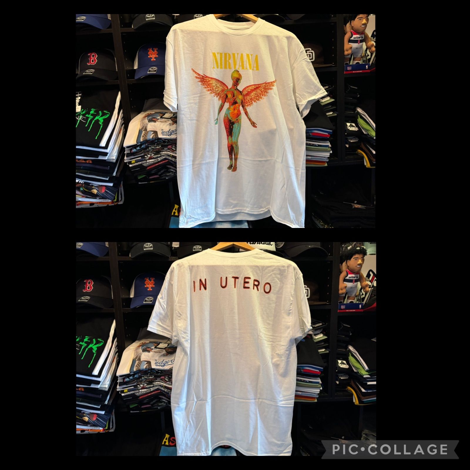 NIRVANA IN UTERO MEN'S T-SHIRT   / ニルヴァーナ   / バンドTシャツ   / CREW NECK TEE / Tシャツ / 半袖  / メンズ / NIR65852 Mサイズ