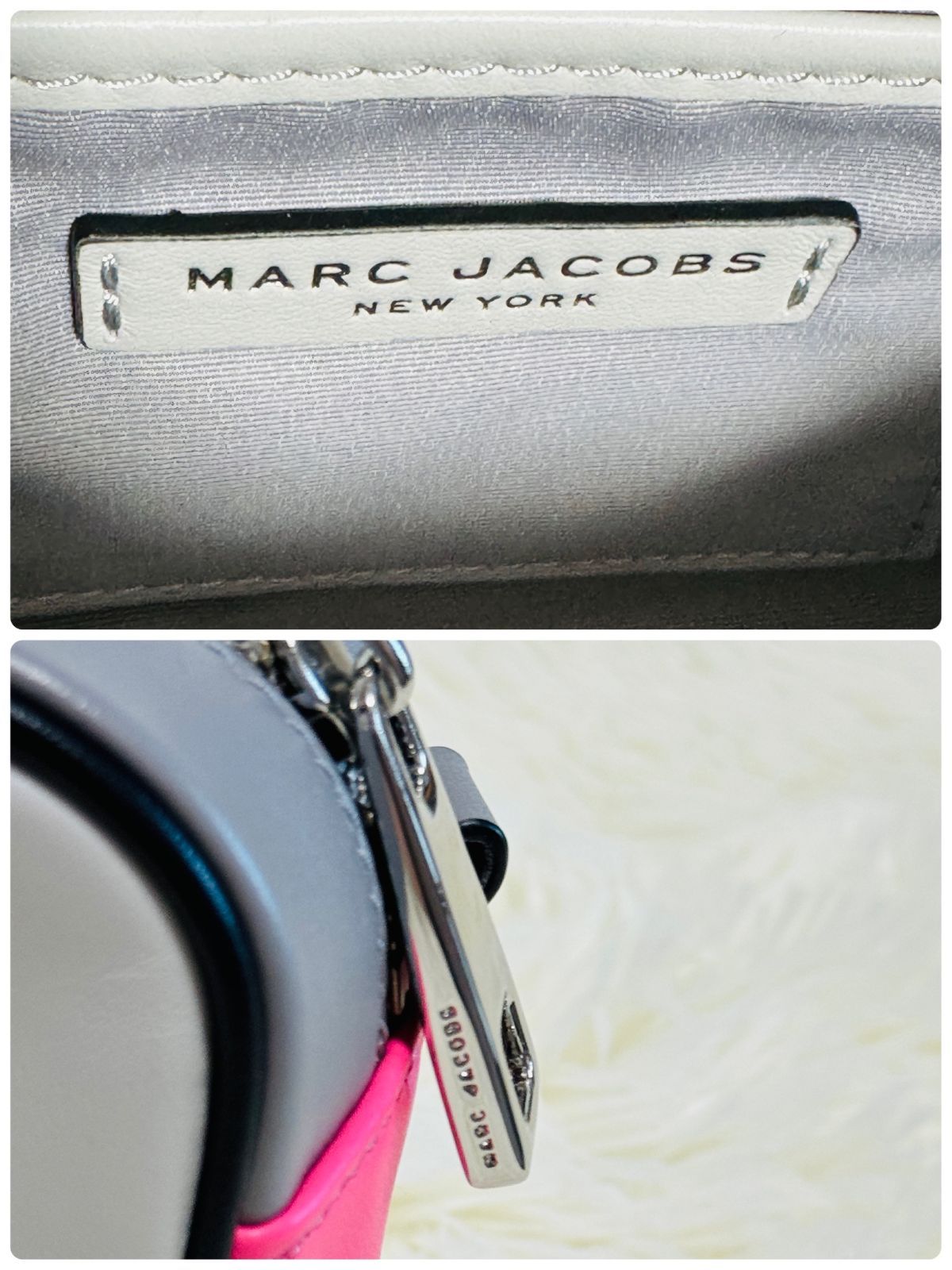 美品 MARC JACOBS マークジェイコブス シグネット ロゴ ディスク 