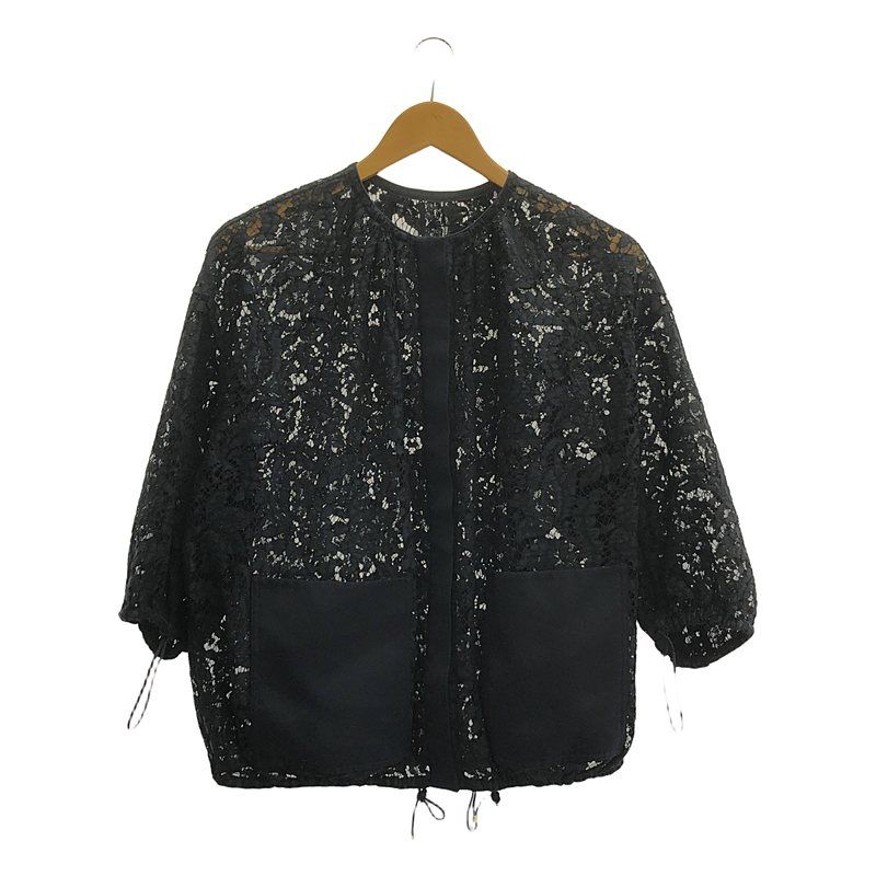 Drawer ドゥロワー レースノーカラージャケット Drawer(ドゥロワー) 20SS エンブロレースノーカラージャケット