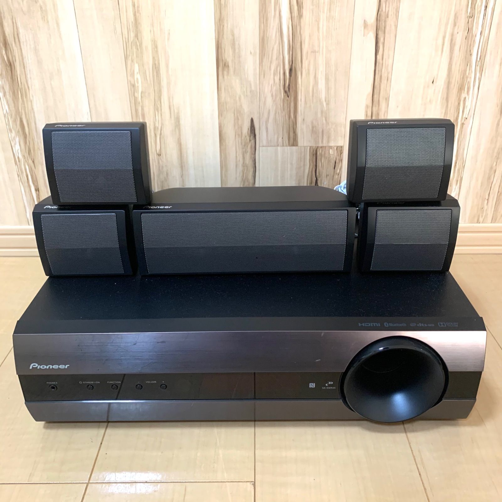動作品 Pioneer SA-SWR45 オーディオ|ビデオ アンプサブウーファー S-SWR363 センター フロント左右 サラウンド左右