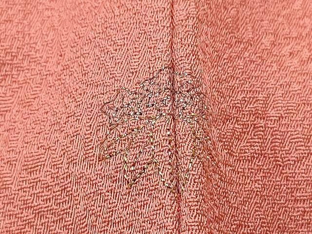 平和屋着物○京加賀友禅 百貫達雄監修 色無地 甚三紅色