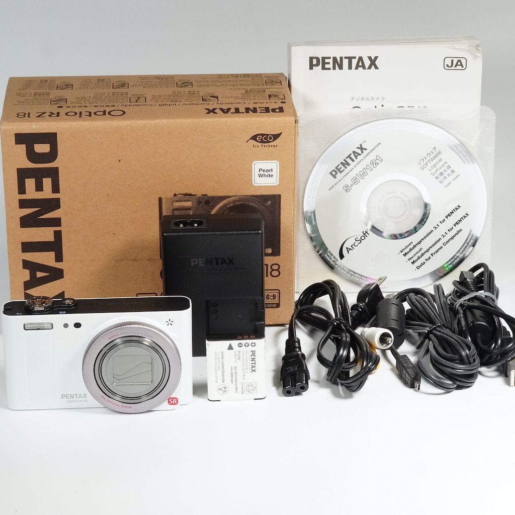 PENTAX ペンタックス Optio RZ18 ホワイト 元箱 デジタルカメラ