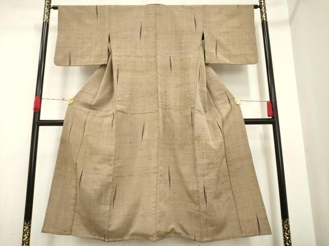 平和屋着物▽希少　ざざんざ織　伊兵衛織　単衣　幾何学文様　正絹　逸品　AAAM4297ck 平和屋着物▽希少 ざざんざ織 伊兵衛織 単衣 幾何学文様 正絹