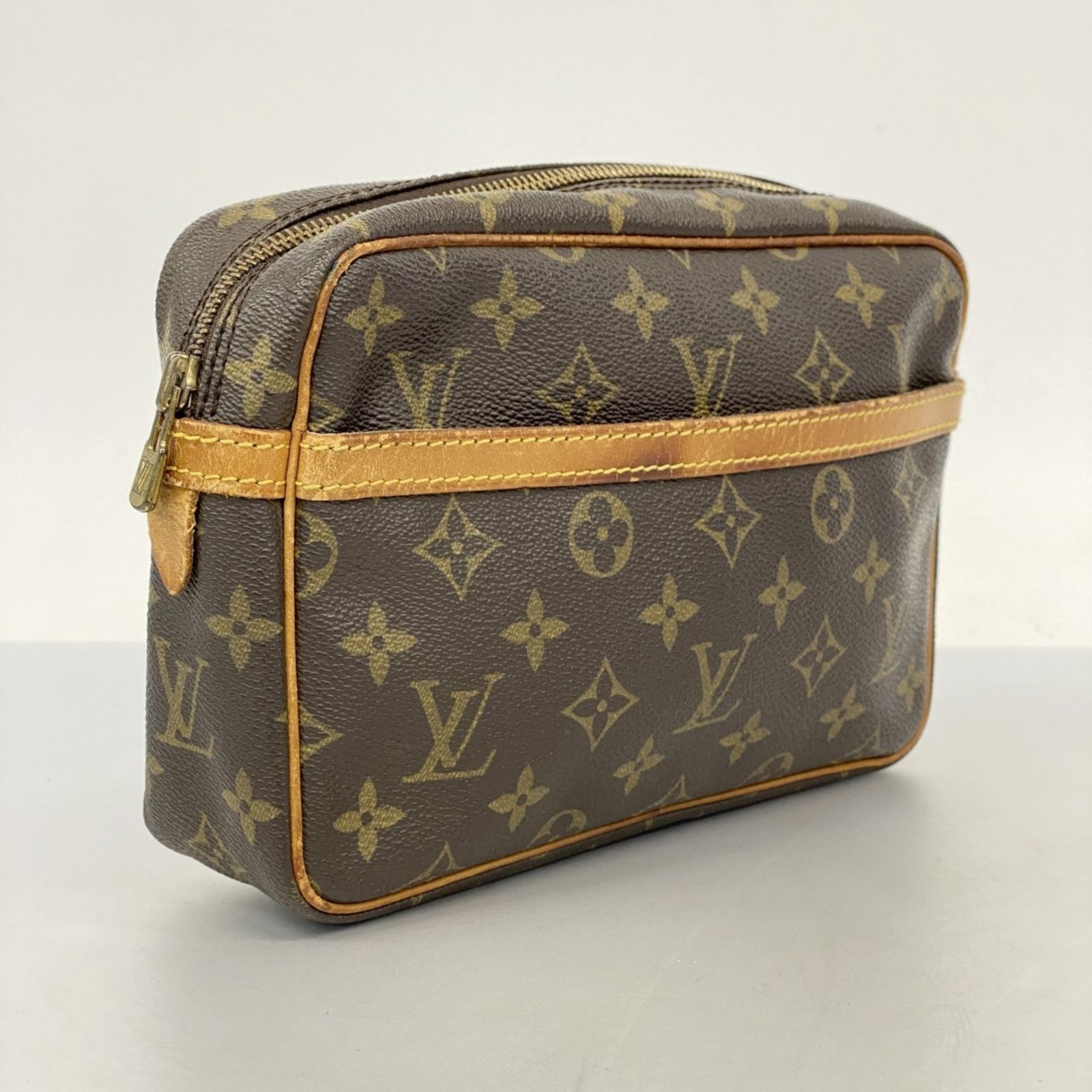 【美品】ルイヴィトン　クラッチバッグ　コンピエーニュ23 モノグラム　ブラウン ルイ・ヴィトン(Louis Vuitton) ルイ・ヴィトン クラッチバッグ