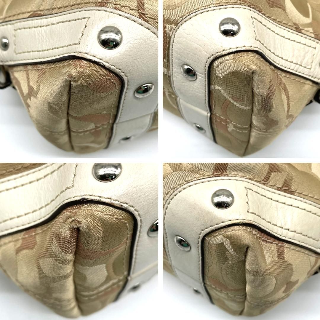 良品】コーチ トートバッグ オプティックシグネチャー 大容量 F13980