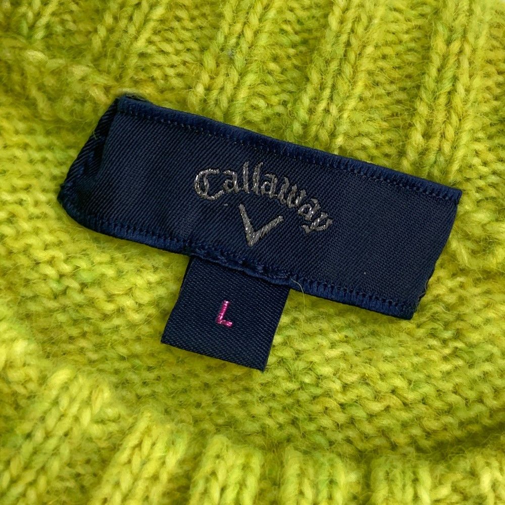 サイズ：L CALLAWAY キャロウェイ 2024年 ニットセーター  グリーン系 [240101451561] ゴルフウェア レディース ストスト サイズ：L CALLAWAY キャロウェイ 2024年 ニットセーター