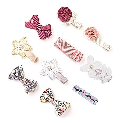 DN06-10 ヘアクリップ 前髪クリップ ヘアピン ヘアアクセサリー ベビー用ヘアアクセサリ 子ども かみどめ かわいい おしゃれ お誕生日 プレゼント (10点セット DN06-10) 人気・おすすめ｜安定人気・収納便利におすすめ 期間限定割引 配送追跡可 国内発送・メーカー保証対応