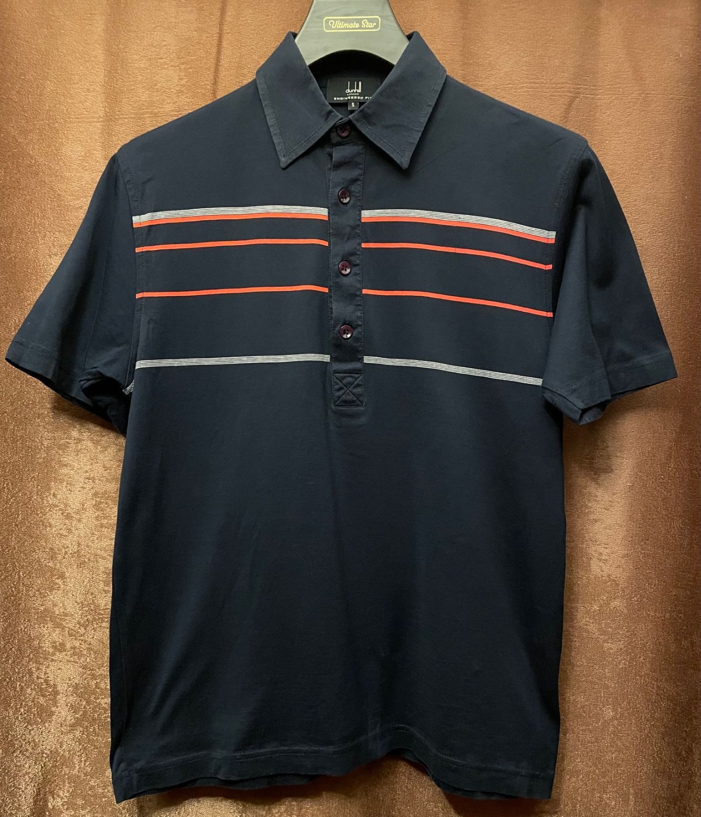 dunhill ENGINEERED FIT 半袖　ポロシャツ ネイビー L Dunhill - dunhill ENGINEERED FIT 半袖 ポロシャツ ネイビー L